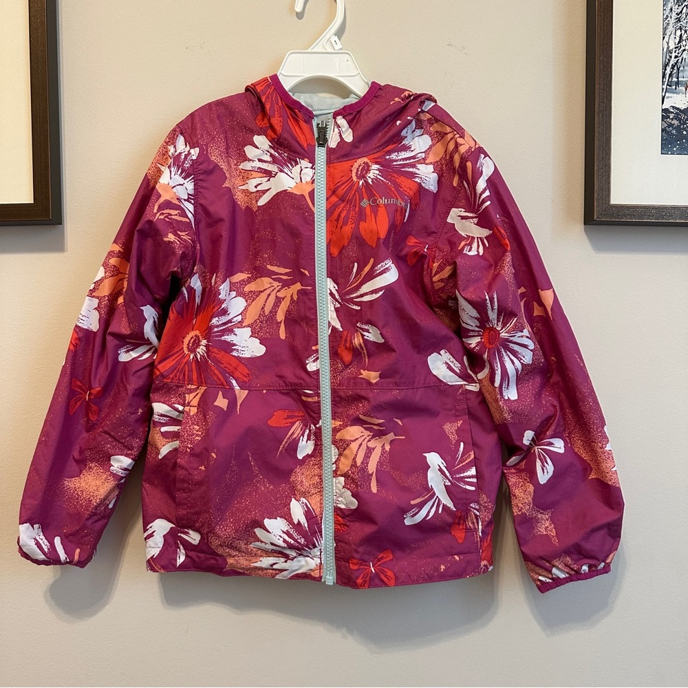 Columbia Purple Floral Hooded Jacket
